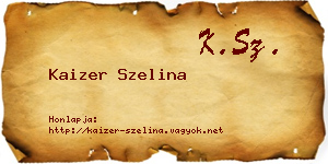 Kaizer Szelina névjegykártya